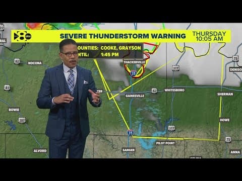 DFW weather: Severe Thunderstorm Warning issued for parts of North Texas