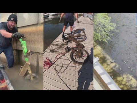 Magnet fishermen recover dozens of electric scooters from the Anacostia River