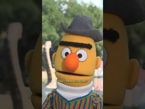 Sesame Street characters share their opinions of the "Don't Mess With Texas" slogan