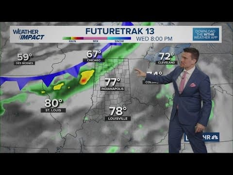 One more sunny day before more clouds, rain chances, and a cold front arrive in Indiana | Tuesday Mo