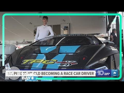 St. Pete teen on track to be one of the youngest race car drivers in the world