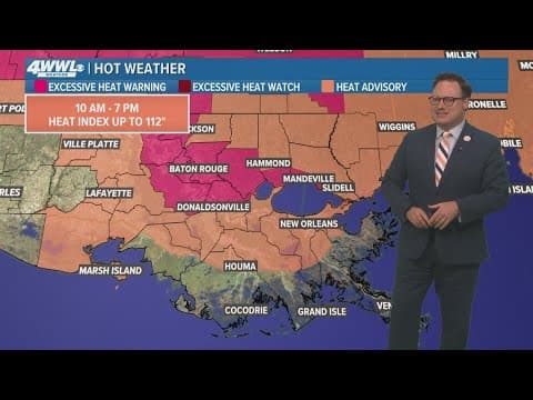 New Orleans Weather: Chance for rain Thursday and Friday, still hot but rain could help with heat