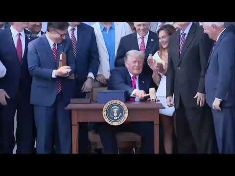 Trump signs his tax and spending cut bill at the White House July 4 picnic