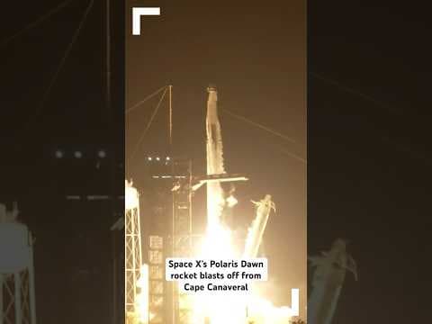 Space X’s Polaris Dawn rocket blasts off from Cape Canaveral, Florida