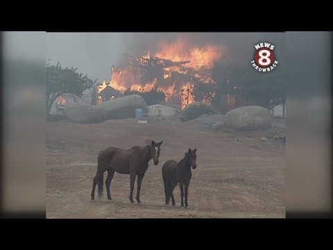 CBS 8 coverage of the 2003 San Diego wildfires October 26th