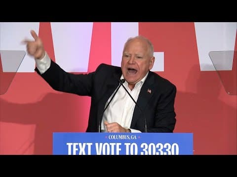 Tim Walz full speech at campaign event in Columbus, GA (Oct. 29, 2024)