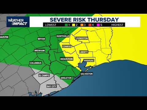 Weather Impact Alert | Strong storms with high wind and tornadoes possible Thursday