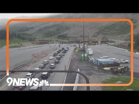 2 cars go through guardrail on Interstate 70