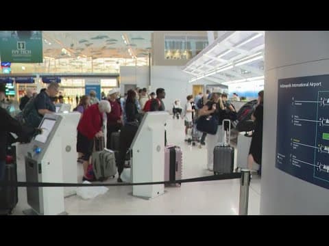 Checking in at Indy airport ahead of busy holiday travel weekend