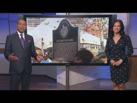 Historical marker at UH for Turkey Day Classic