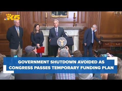 Threat of government shutdown ends as Congress passes a temporary funding plan