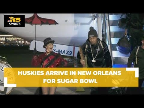 Washington Huskies arrive in New Orleans ahead of Sugar Bowl against the Texas Longhorns