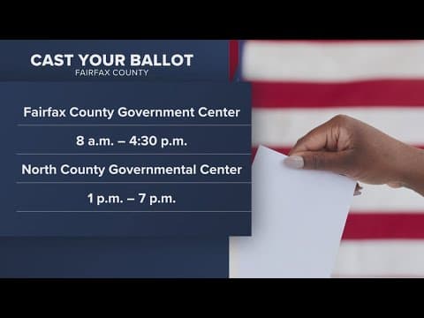 Fairfax County special election begins