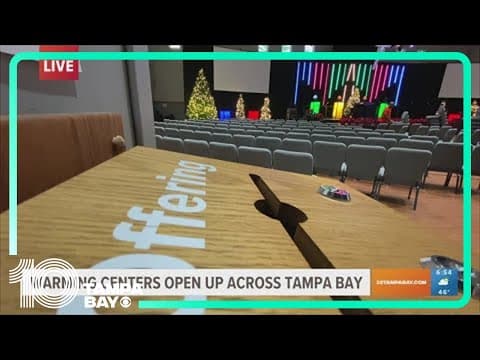 Warming centers open up across Tampa Bay as temperatures drop