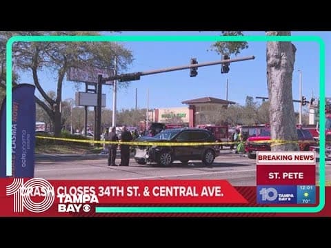 St. Petersburg crash sends 4 people to the hospital