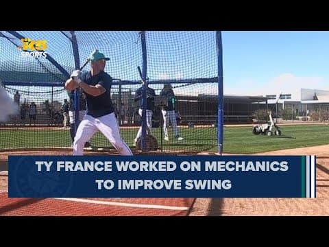 Mariners' France works on mechanics to improve swing