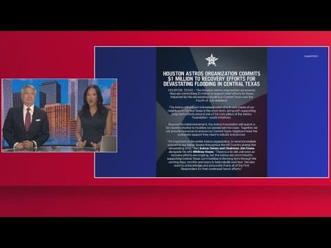 Astros pledge $1 million toward Central Texas flood relief efforts