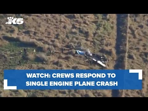 WATCH: Crews respond to single engine plane crash