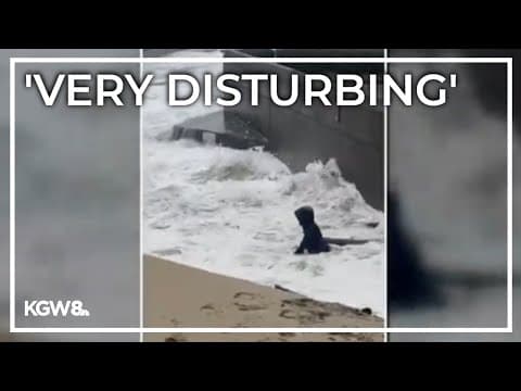 Man recalls woman 'trying to get away' from Oregon coast's king tides