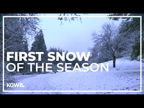 First snowfall of the season in the Portland metro area