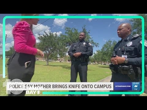Officers describe response to woman accused of bringing knife to school