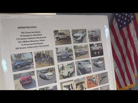 Dozens of auto theft suspects arrested in San Diego County for "Operation Sunrise" sting