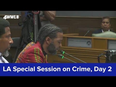 Day 2 of Louisiana's Special Session on Crime