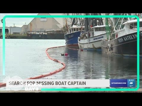 Shrimp boat captain goes missing; vessel found submerged and leaking diesel fuel