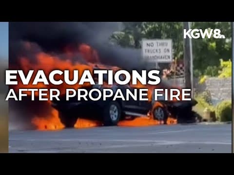Propane fire after car accident sets off evacuation warnings in McMinnville