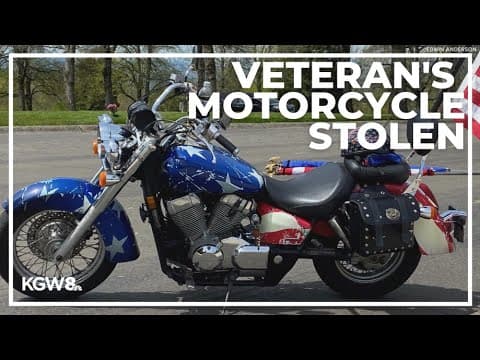 Thief steals veteran's American flag-wrapped motorycle