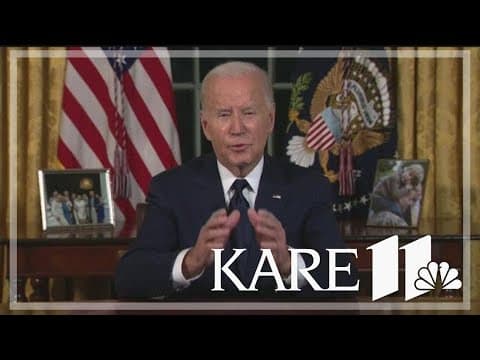 In rare Oval Office address, President Biden makes pointed message to American public on Israel and