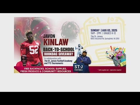 Commanders player Javon Kinlaw hosts back-to-school drive
