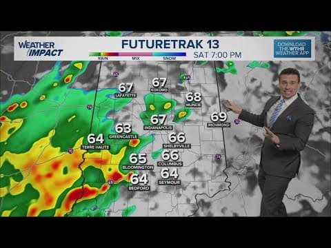 Wet and stormy ahead for Indiana | Cold front set to bring 30-degree temperature drop