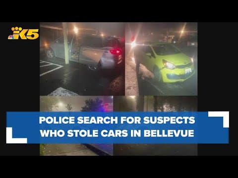 Police search for suspects who stole 4 cars from Bellevue apartment complex
