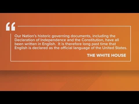 Trump declares English the official language of the U.S.
