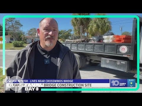 Cleanup begins at bridge construction site in Palm Harbor