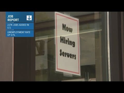 Job growth surged last month, unemployment rate rose slightly, report shows
