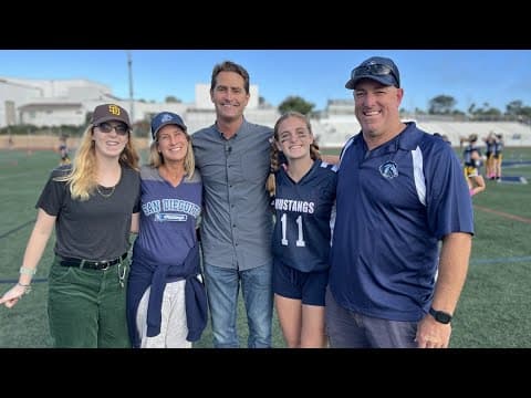 Dad & daughter complete 'Four Generation Football Family' with flag football