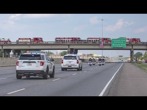 Convoy travels from Houston to New Orleans remembering fallen firefighter