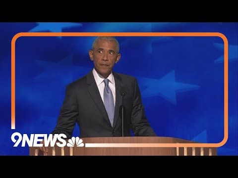 Obamas close DNC's second night with a rousing Harris endorsement and pointed warnings about Trump