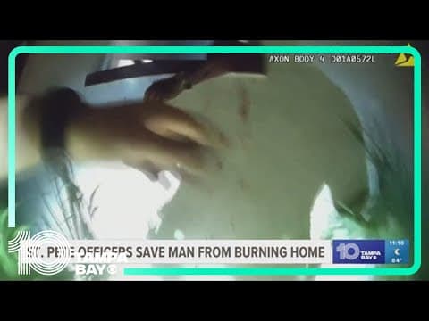 St. Pete officers save man from burning home