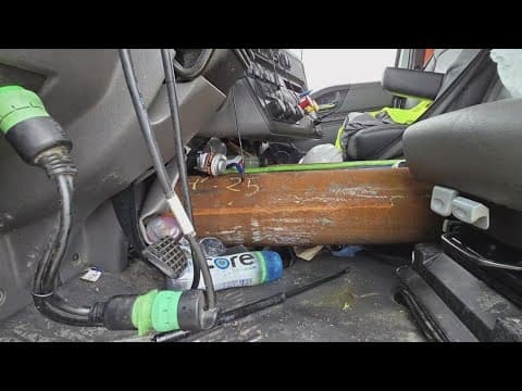 Driver OK after scary accident closes I-59