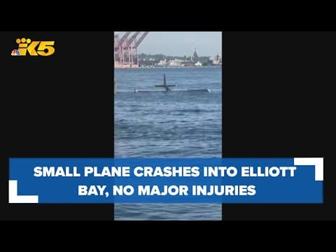 Small plane crashes into Elliott Bay, no major injuries