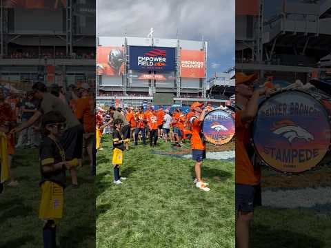 Denver Broncos Stampede drum line prepares for Pittsburgh Steelers