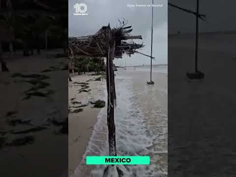 Heavy flooding and surge in Mexico as #Milton approaches Florida #10tampabay