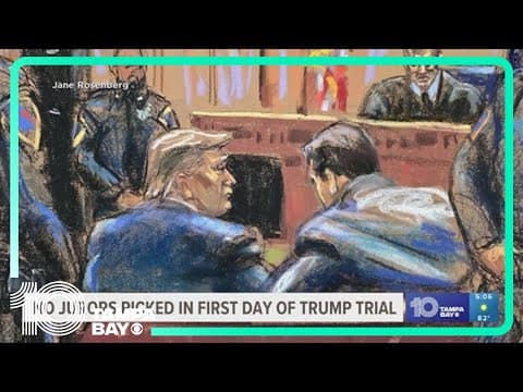 Trump's historic hush-money trial gets underway; 1st day ends without any jurors being picked
