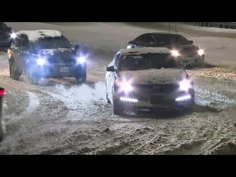 Live look at the morning commute through today's winter storm in Indianapolis