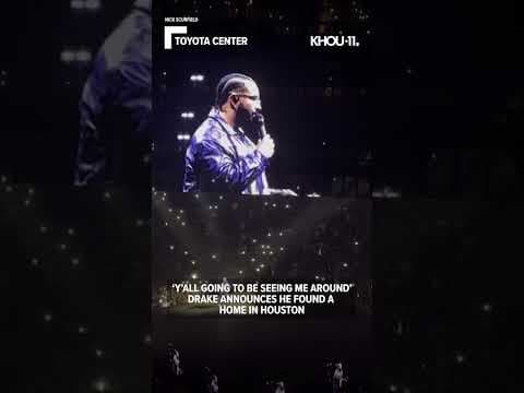 Drake announces at Toyota Center show that he found a place in Houston #shorts