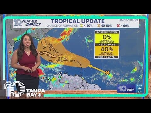 Tracking the Tropics: Disturbance has 40% chance of development next week, but will face obstacles