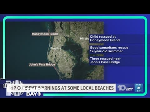 Girl rescued by 'good Samaritans' from strong rip currents in Dunedin waters